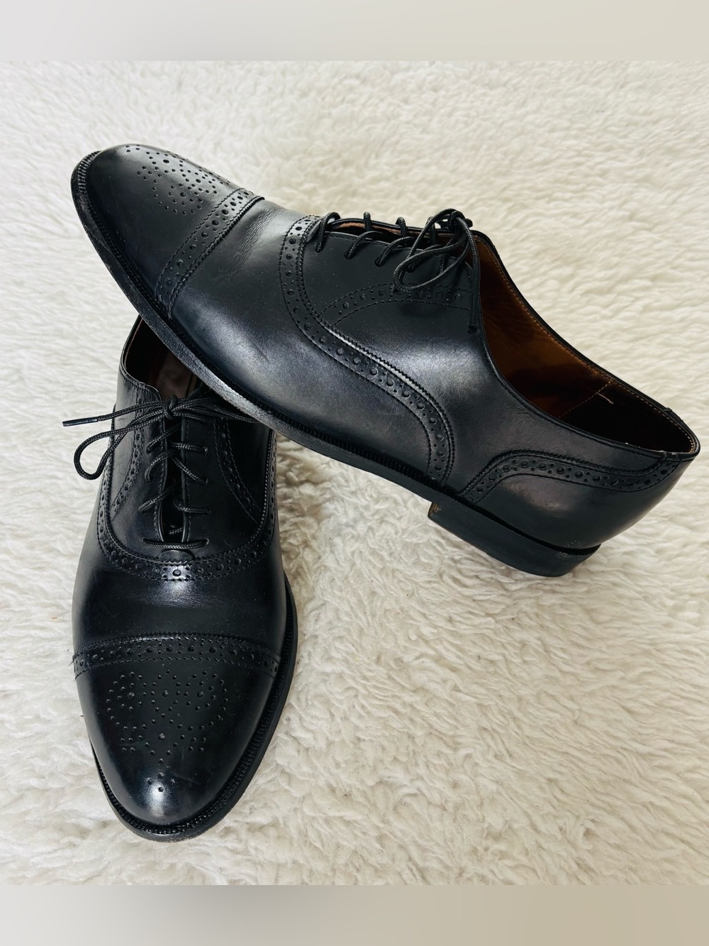 Cole Haan Black leather Lace up Oxfords Shoes size 10.5 D